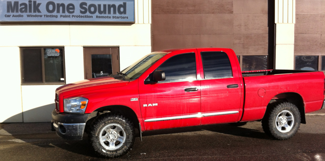 Dodge Ram 1500 with professional window tint in North Bay